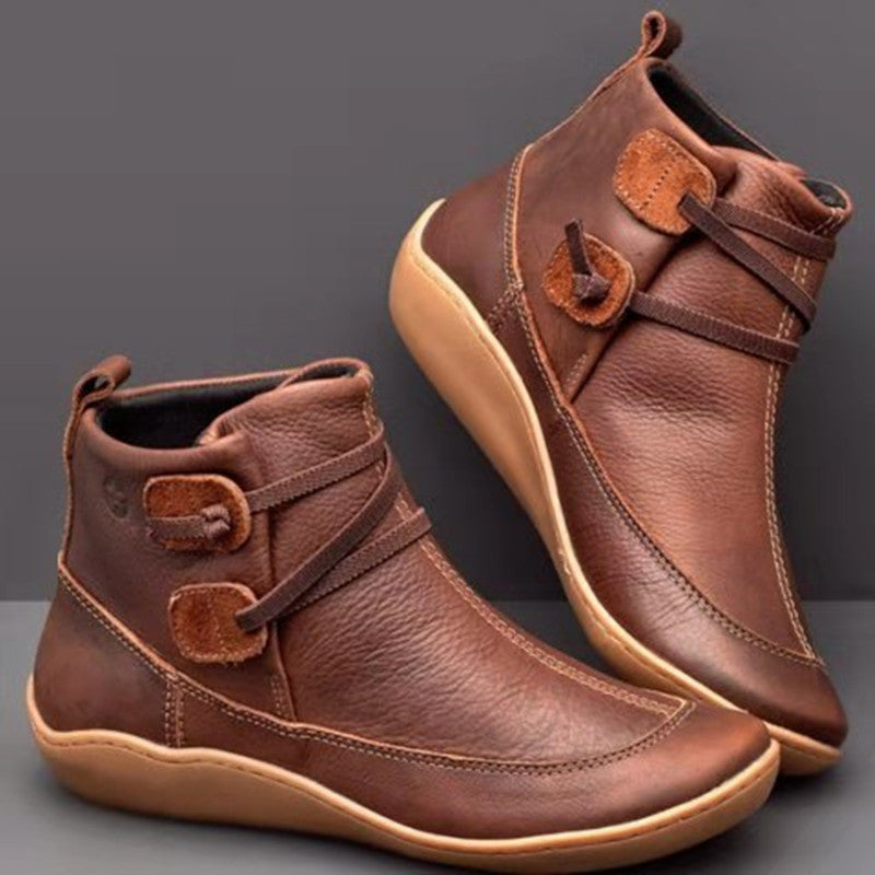 Comelyy Roman Pointed Leather Women Boots