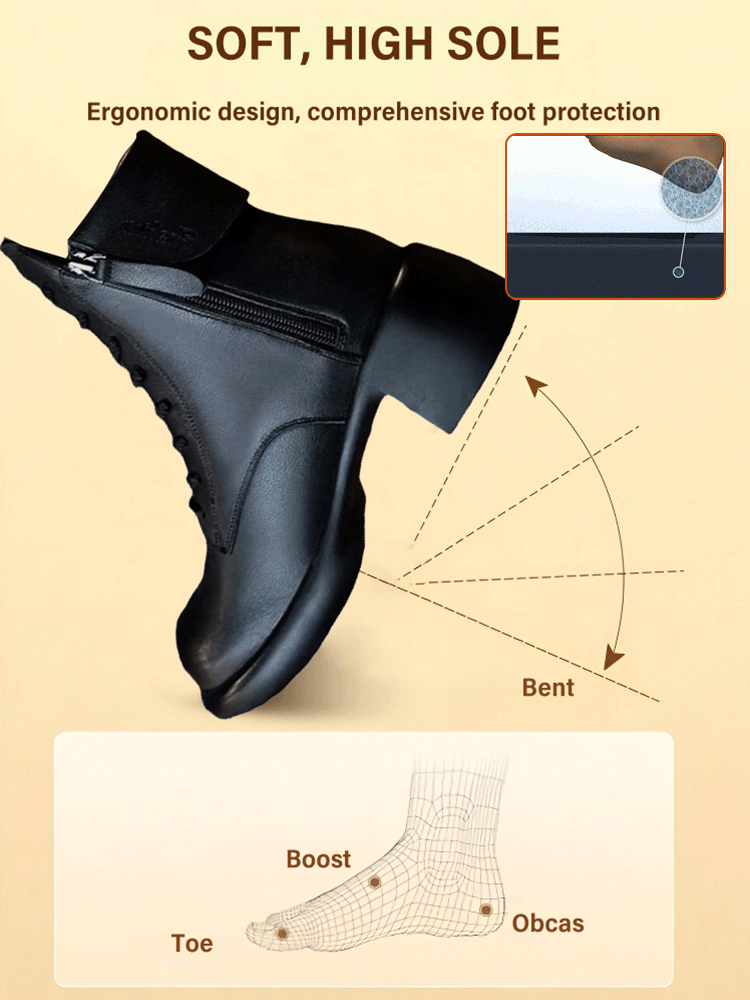 Vintage British-Style Leather Boots – Timeless Comfort & Style